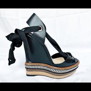 Christian Louboutin women wedge shoe